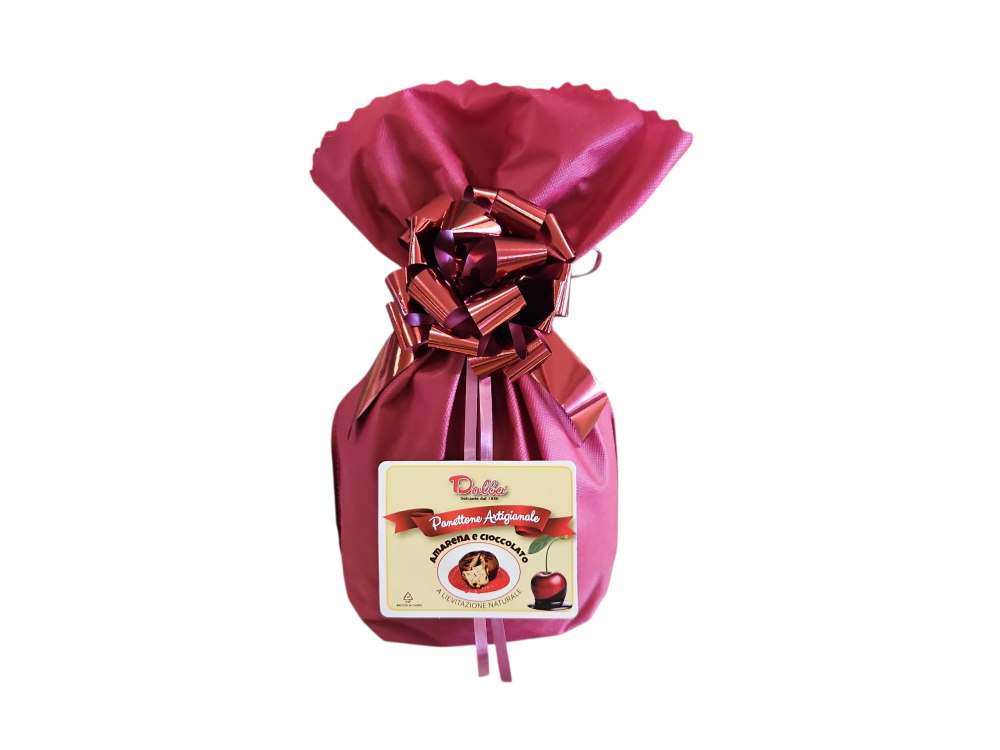 Panettone con amarene e cioccolato - 800 g - Incarto Regalo